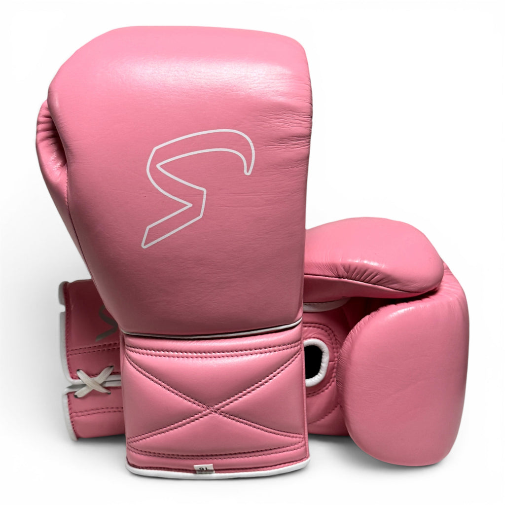 “Pink Ice” SVNTBOX FOUNDATIONS BOXING GLOVES (Lace-up)
