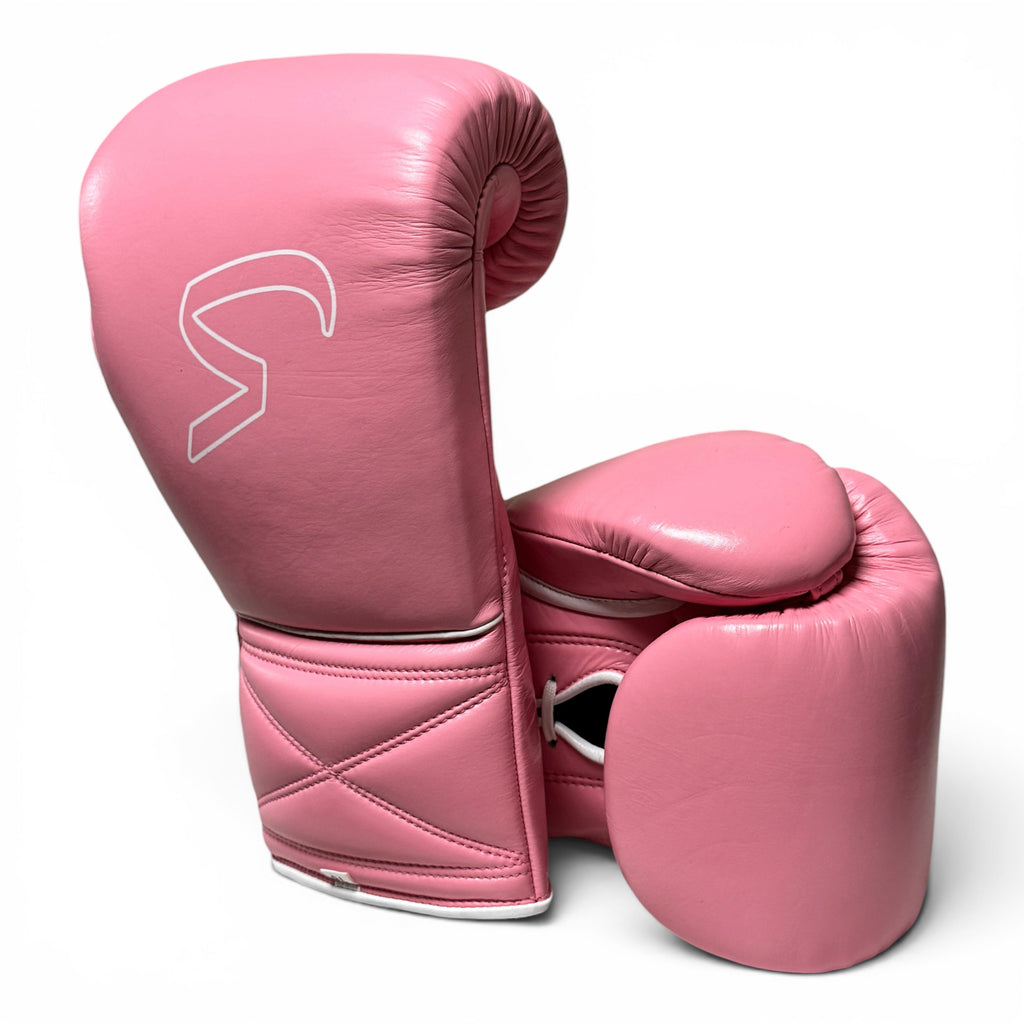 “Pink Ice” SVNTBOX FOUNDATIONS BOXING GLOVES (Lace-up)