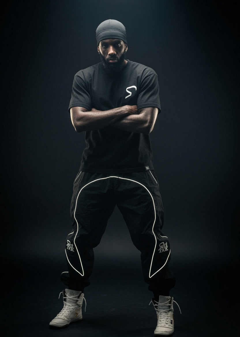 “Midnight Shadow” SVNTBOX 001 TRACK PANTS (PRE-ORDER)