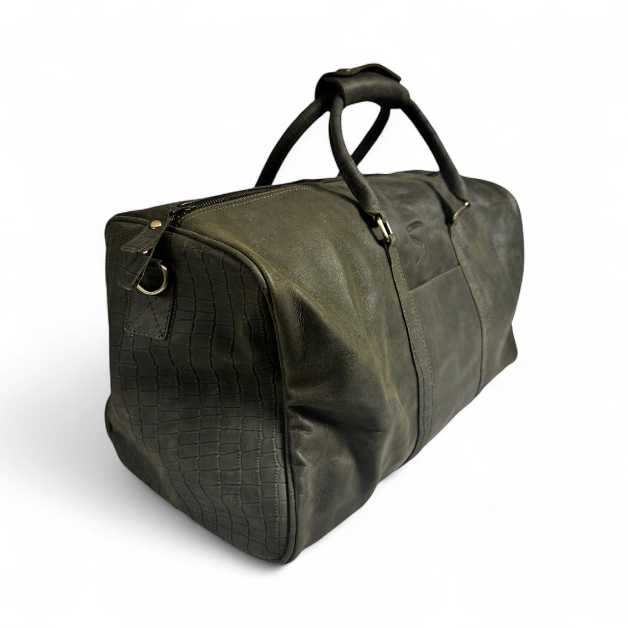 SVNTBOX EMERALD CROC DUFFLE BAG